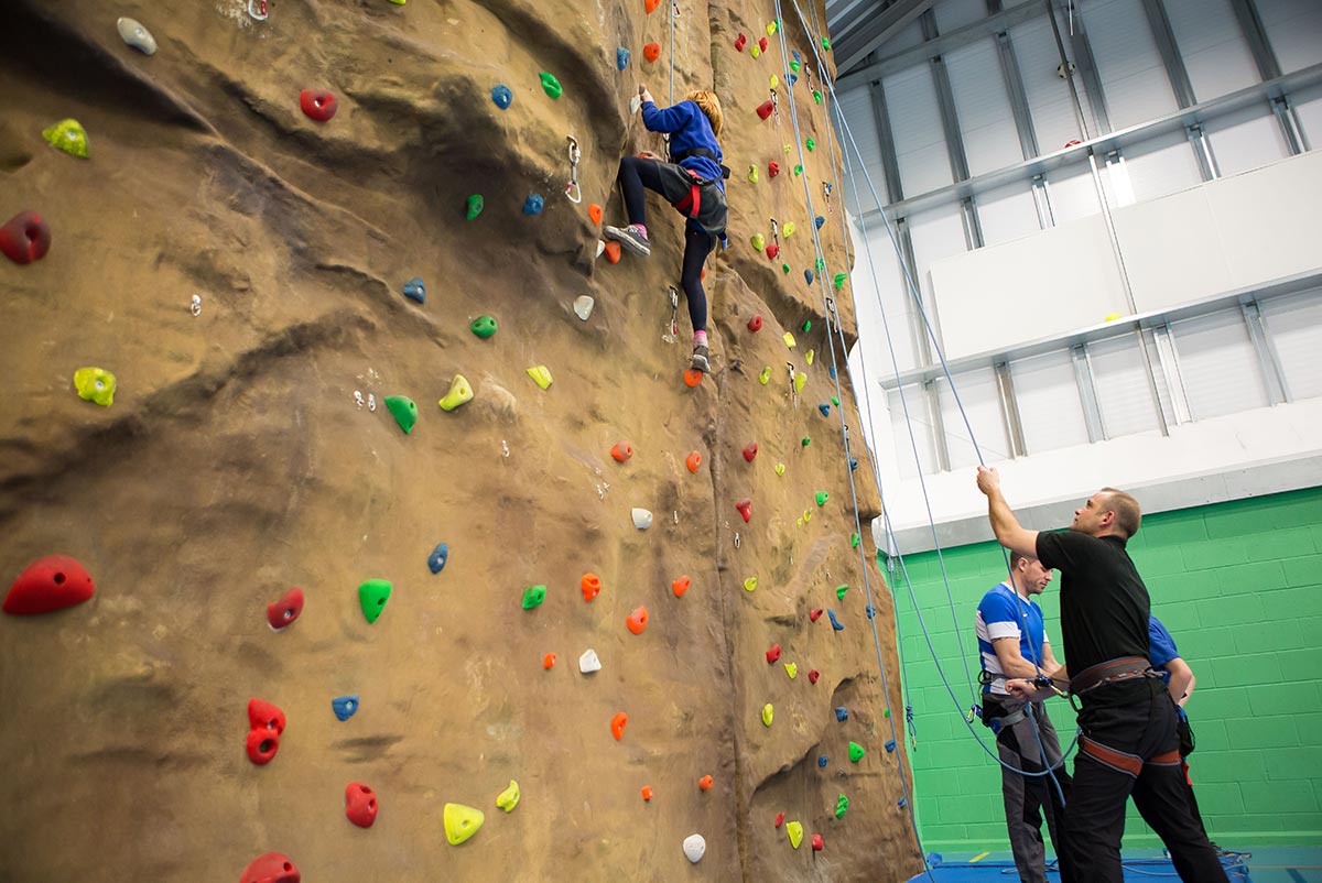 rock climbing wall